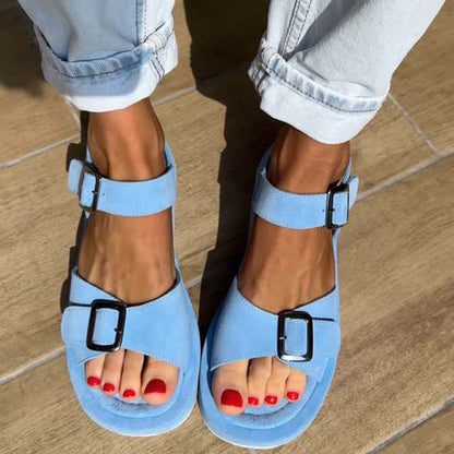 Buckle Platform Sandals