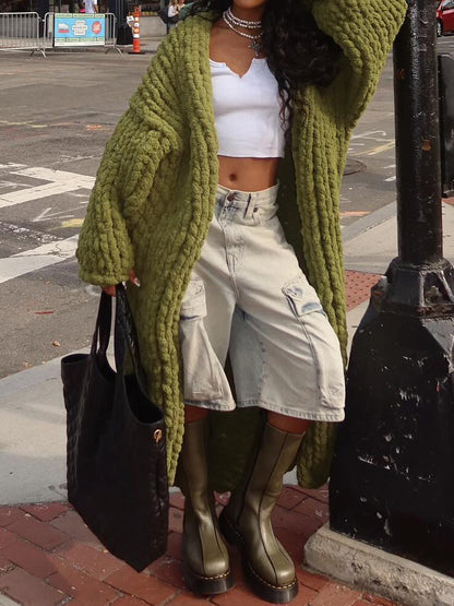 Knitted Cardigan Coat