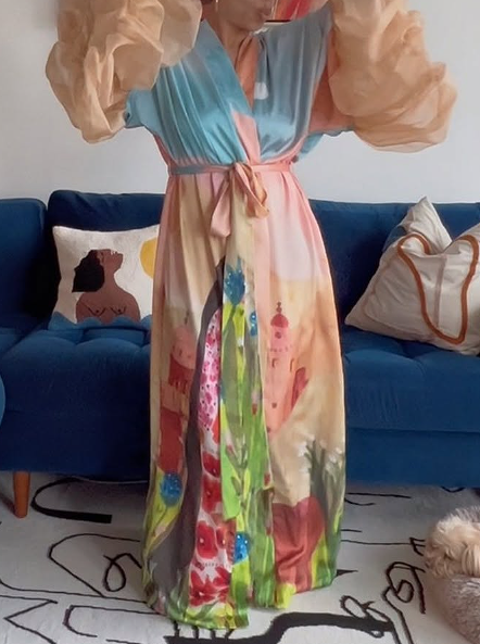 Stunning Printed Robe Kimono