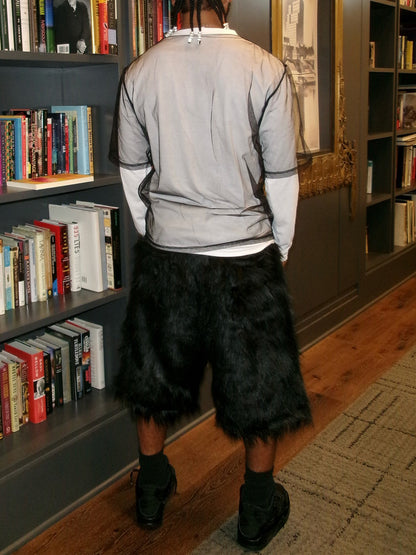 Fashion Hight Waist Plush Cropped Pants