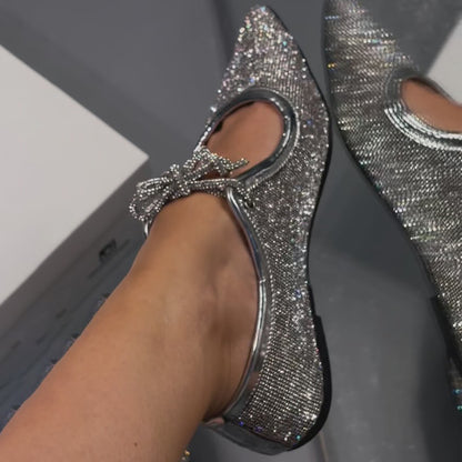 Fashion Shinny Point-toe Flat Shoes