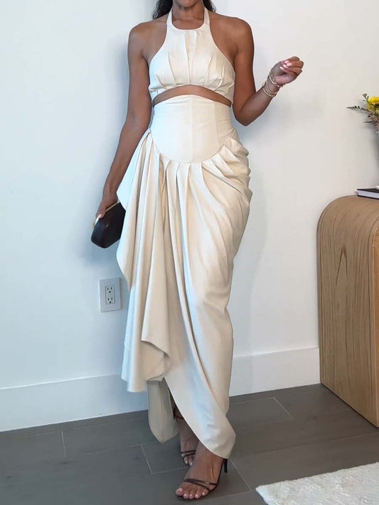 Crop Top & Mock Wrap Skirts