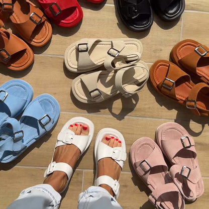 Buckle Platform Sandals