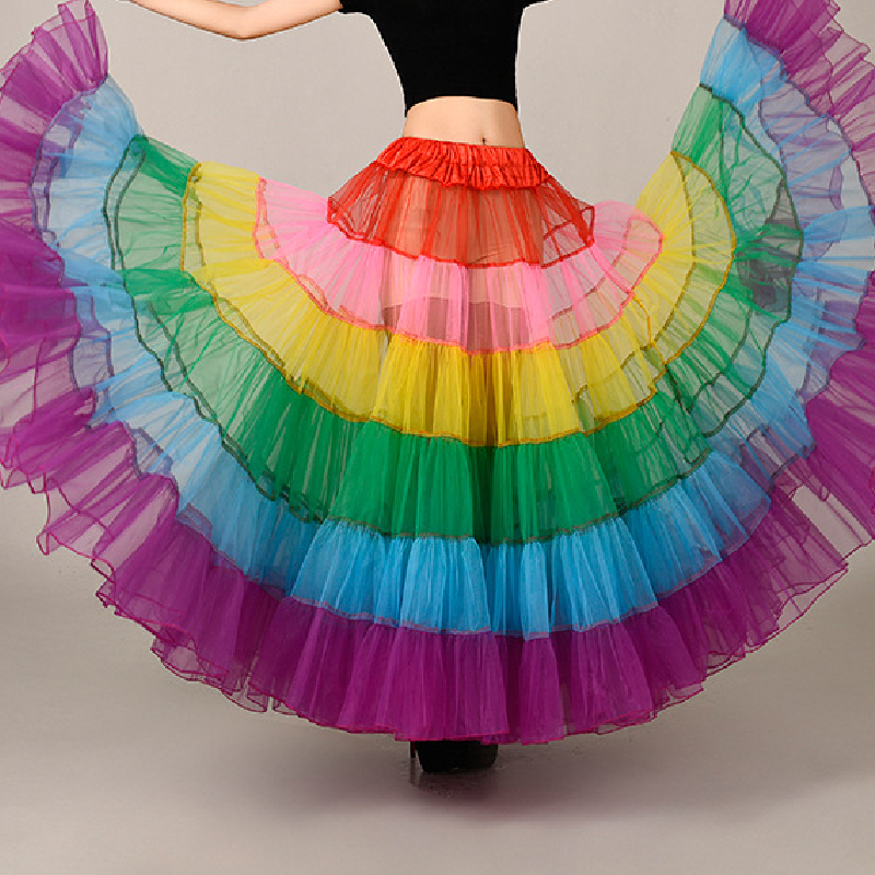 Rainbow Mesh Tutu Skirt