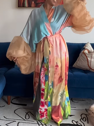 Stunning Printed Robe Kimono