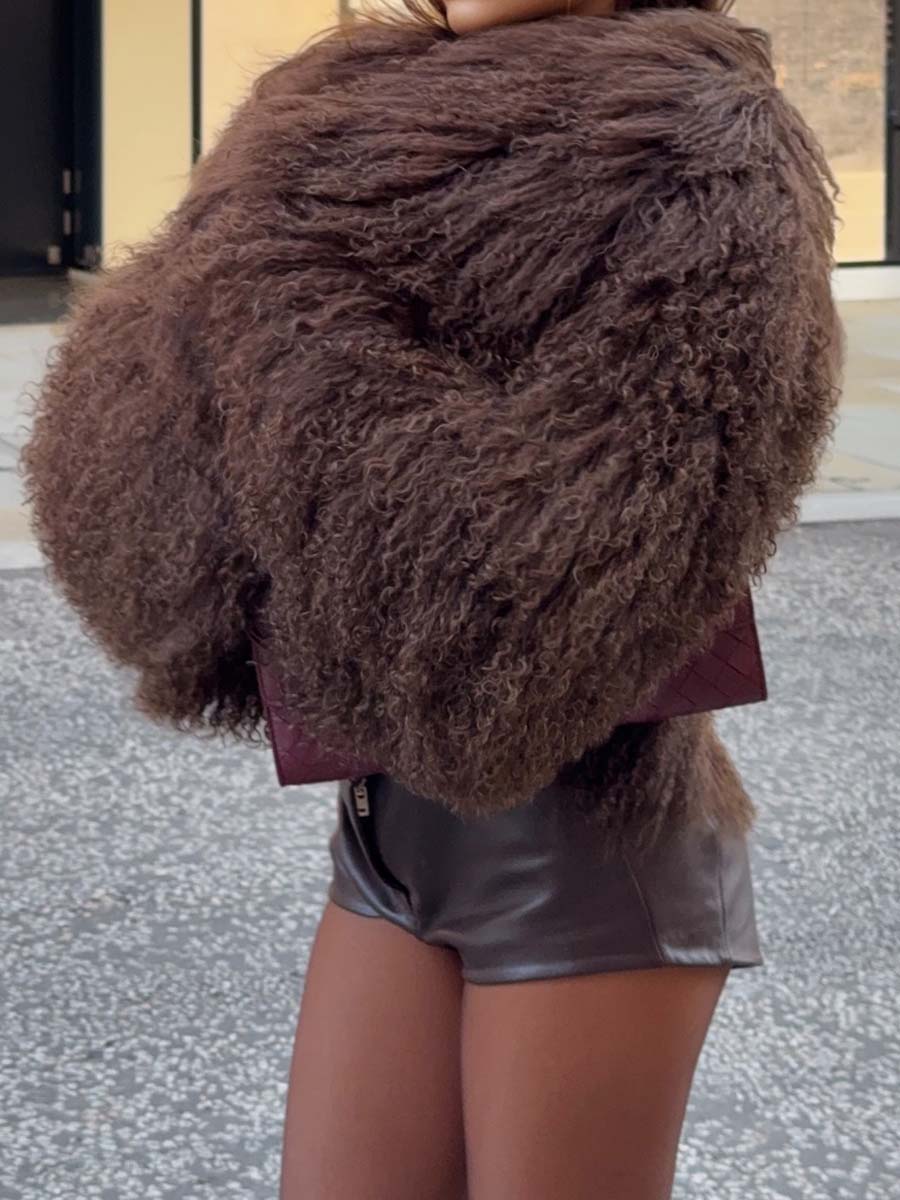 Winter Fashion Plush Faux Fur Short Coat