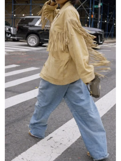 Fab Suede Fringed Jacket