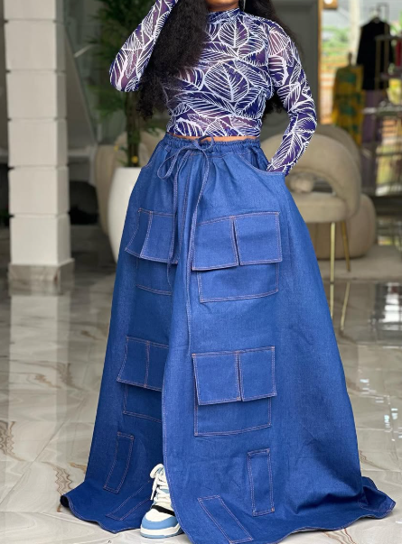 The Elastic Waist Cargo Skirt