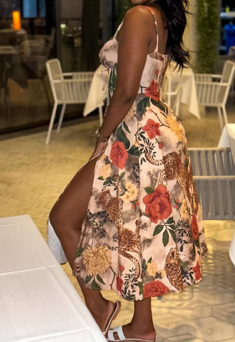 Hot Printed Midi Dress