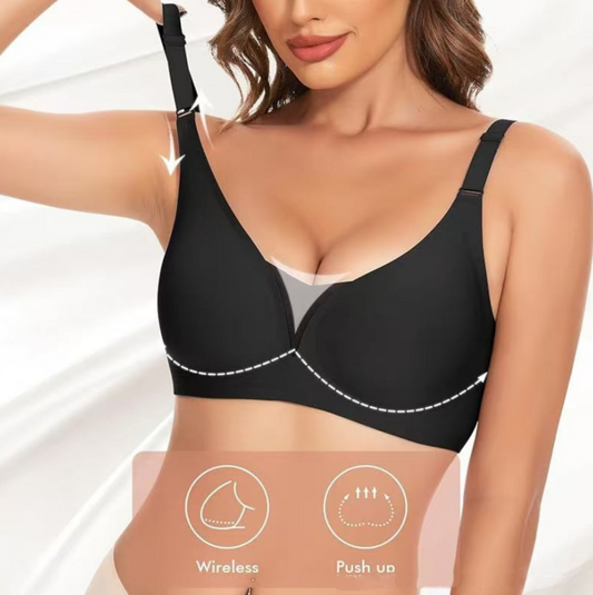 Mesh Deep V Everyday Comfy Bra