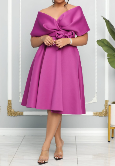 V-Neck Elegant Dress