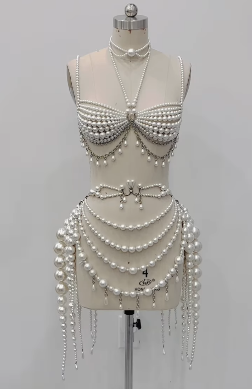 Demure Pearl Body Chain