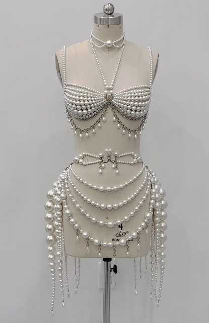 Demure Pearl Body Chain