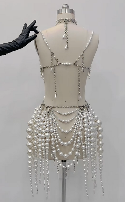 Demure Pearl Body Chain
