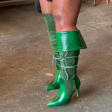 Women's Fashion Suede Patchwork Wide Boots