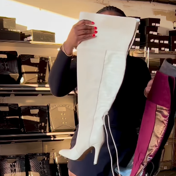 Women's Fashion Suede Patchwork Wide Boots