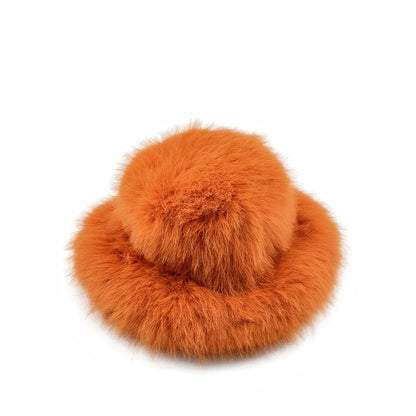 Faux Fox Fur Plush Fisherman Hat