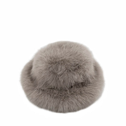 Faux Fox Fur Plush Fisherman Hat