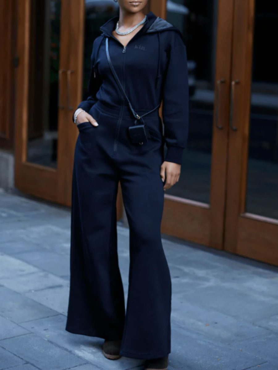 Hooded Zip Jumpsuit