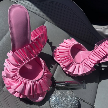 Women's Chic Ruffed Heels